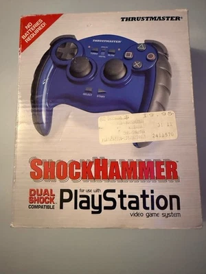 Wired Playstation 1, PS1 Thrustmaster Shockhammer Controller - Brand New