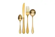 Tablekraft Soho Gold Table Fork, Knife, Teaspoon, Soup Spoon x 48