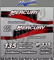 MERCURY 135hp - EFI - OUTBOARD DECALS