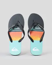 [Quiksilver] Quiksilver Men's Molokai Slab Flip Flops Slippers in Blue Size 09 09 Blue