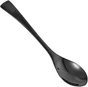 FUNOMOCYA Stainless Steel Tableware Black Titanium Plated Teaspoon Mirror Finish Cutlery for Home Hotel and Store Use Lightweight and Elegant Spoon for Dining