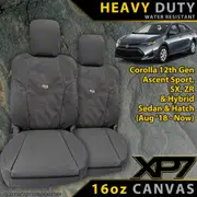 Toyota Corolla - 12th Gen - XP7 Heavy-Duty Canvas 2x Front Row Seat Covers (Made to Order)