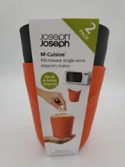 Joseph Joseph Microwave Popcorn Popper Maker Single Serve Silicone 2 Pack - NEW