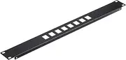 Patch Panel 19 Inch Vacuum Metal for 8 Keystone Jack Black