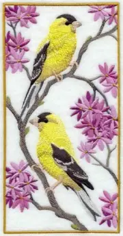 GOLDFINCH STUNNING HAND TOWELS EMBROIDERED SET