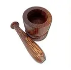 Wooden Mini Mortar and Pestle Set Natural Spice Herb Crusher Grinder kithul palm