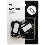 Keji Key Tags Black 10 Pack