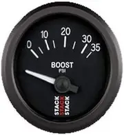 Stack ST3212 Black 52mm 1/8" NPTF 0-35 PSI Electric Boost Pressure Gauge
