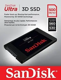 在飛比找Yahoo!奇摩拍賣優惠-SanDisk Ultra 3D SSD 500GB (固態