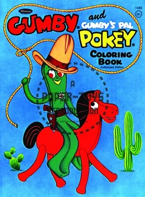 VINTAGE REPRINT - 1966 - GUMBY AND HIS PAL POKEY COLORING BOOK SAMPLER