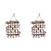 2x Nature Island 24cm Hanging Jute Canopy Pet Bird Exercise Fun Cage Toy Small
