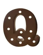 [Traderight] Led Metal Lights Letter Q in Brown