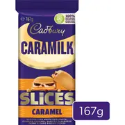 Cadbury Caramilk Caramel Slices Chocolate Block 167g