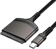 SATA to USB Nylon Braided Cable USB C to 2.5" SATA Hard Drive External Converter Adapter for SSD/HDD Data Transfer