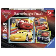 3x49pc Ravensburger Disney Cars 3 Collection Kids/Childrens Jigsaw Puzzle 5y+