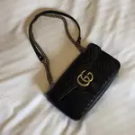 OLLIE二手 GUCCI GG MARMONT MINI MATELASSé SHOULDER BAG