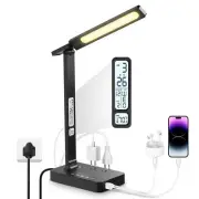 Infiway Desk Lamp with USB Charging Port: LED Eye-Caring Smart Table Light fo...
