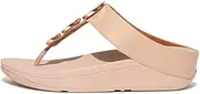 [FitFlop] Halo Shimmer Toe Post Sandals,Size 10,Cream