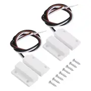 Magnetic Reed Switch, 2 Sets NO NC Wired Garage Door Window Contact Switch