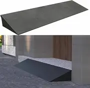 ZCAZKVKBB 0.4" 1.2" 1.6" Rise Threshold Ramps for Doorways, Rubber Door Step Ramp for Wheelchair, Mobility Scooters, Power Chairs, Driveway Curb Ramp (50 * 12 * 4cm)