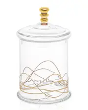 Alice Pazkus 10.5In Glass Jar And Lid