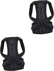 JECOMPRIS Posture Corrector Back Support Strap for Adults Breathable Back Brace for Use Lightweight Design for Relief and Alignment Black