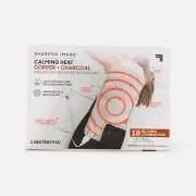 sharper image calming heat copper + charcoal massaging weighted heating pad
