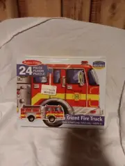 New MELISSA & DOUG Fire Truck Jumbo FLOOR PUZZLE 24 Pieces 4 Ft 48×18" NEW SEAL