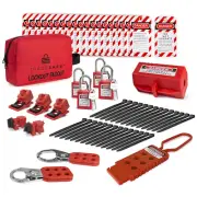 Electrical Lockout Tagout Kit Hasps Clamp Multipole Circuit Breaker Board