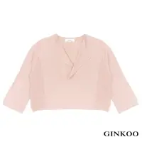 在飛比找momo購物網優惠-【GINKOO 俊克】七分袖針織外套