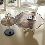 EKDJSN Round Coffee Table Set of 2, 31in+17in Nesting Table for Living Room, Stacking Side Tables, for Living Room Balcony Office, Easy Assembly