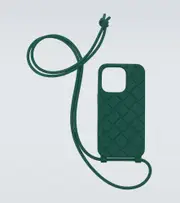 [Bottega Veneta] Bottega Veneta iPhone 14 Pro phone case with strap One Size green