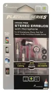 Travelocity Platinum Series Hands-Free Stereo Earbuds with Microphone Rose Gold