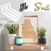 Shelf Brackets 12 Inch 4PCS Heavy Duty Wall Bracket with Lip for Floating Shelf