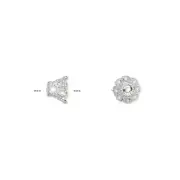 Bead cap, silver-plated brass, 7x5mm basket, fits 7-9mm bead. Sold pkg of 100