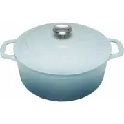 Chasseur 28cm Round French Oven Duck Egg Blue 6.1L Casserole Cast Iron