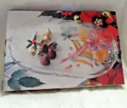 Mikasa oblong festive bells crystal platter 10.25" NIB