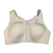 Lululemon Enlite Zip Front High Support Bra 38D NWT W2CZTS $108 White Opal