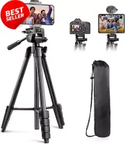 64" Camera & iPad Tripod – Versatile Selfie Stick & Video Stand Wireless Remote