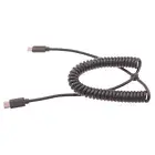 USB-C to TYPE-C Coiled Cable Fast Charger Cord Power Wire Sync for SmartPhones