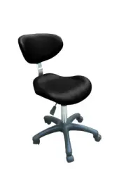 Comfortable Beauty Salon Chair with Back Rest Adjustable - Black