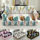 1/2/3/4 Seater Elastic Printed Sofa Skirt Cover Armchair Couch Cover Living Room
