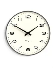[Newgate] Matte Blizzard Radio City Wall Clock in Grey