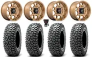 KMC Toro S 15" Wheels Br 35" RocScraper Sticky Tires Can-Am Renegade Outlander