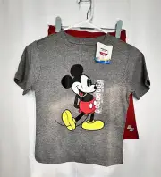 NWT-Disney Junior Mickey Mouse Size 7/8 Short Sleeve Graphic Tee & Shorts Set