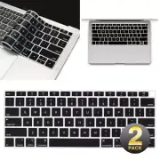 2pcs Black Waterproof Keyboard Cover for 2018 MacBook Air 13'' A1932