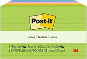 Post-it 635-5AU Notes Lined 76mm x 127mm, Jaipur Collection