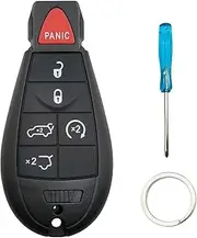 Key Fob Case Shell fit for Jeep Grand Cherokee 2008 2009 2010 2011 2012 2013 Commander 2008-2010 Keyless Entry Remote Key Fob Cover Replacement (6 Buttons-B)