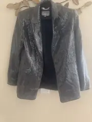 Guess Women’s Doris Sequin Blazer Gray Size M
