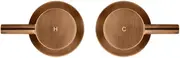 Meir Round Quarter Turn Wall Top Assemblies (Concealed/Inwall Fittings Not Included) – Smooth Quarter-Turn Function, Washer-Less Technology, Solid Brass, Corrosion Resistant - Lustre Bronze